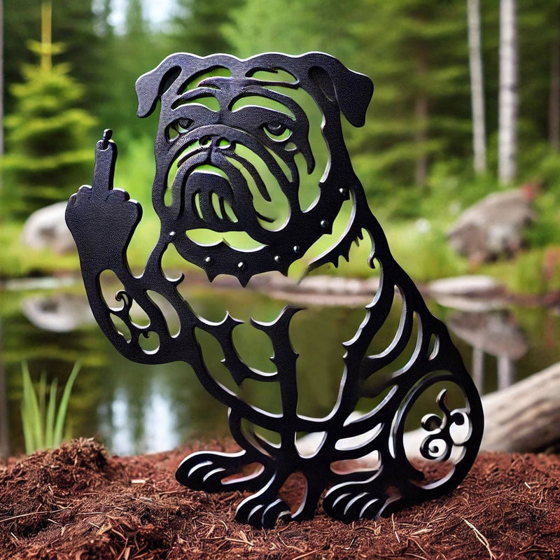 Playful Bulldog Garden Décor
