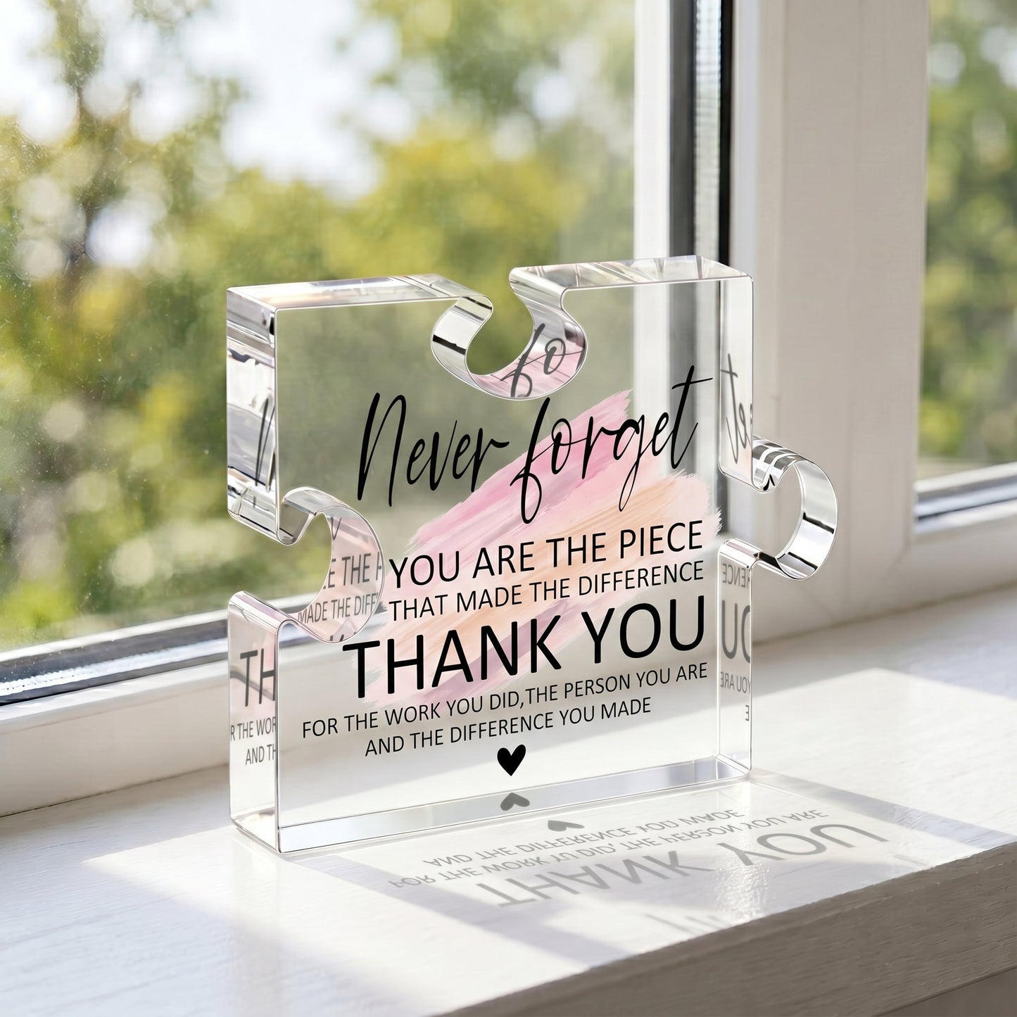 The "Important Piece of My Life" Acrylic Puzzle Keepsake | Heartfelt Gift for Family & Friends