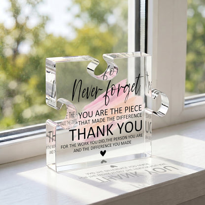 The "Important Piece of My Life" Acrylic Puzzle Keepsake | Heartfelt Gift for Family & Friends