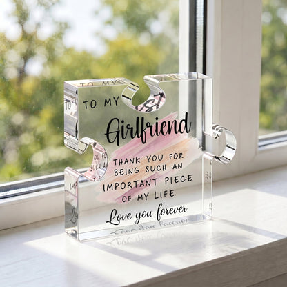 The "Important Piece of My Life" Acrylic Puzzle Keepsake | Heartfelt Gift for Family & Friends