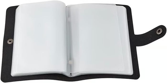 ✝️ Catholic Genuine Leather Holy Card Holder – Pocket Prayer Card Organizer with Snap Closure