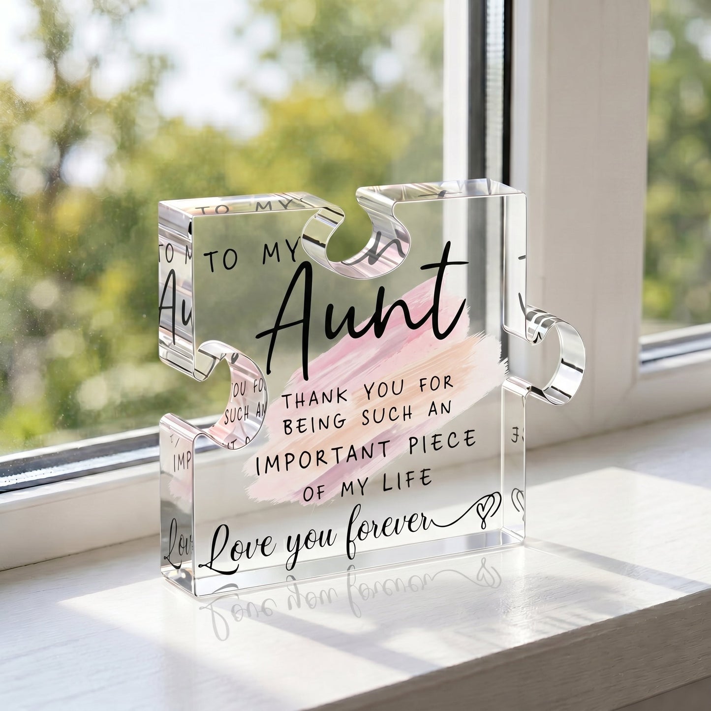 The "Important Piece of My Life" Acrylic Puzzle Keepsake | Heartfelt Gift for Family & Friends