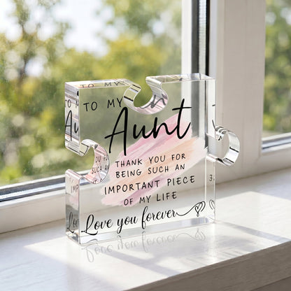 The "Important Piece of My Life" Acrylic Puzzle Keepsake | Heartfelt Gift for Family & Friends
