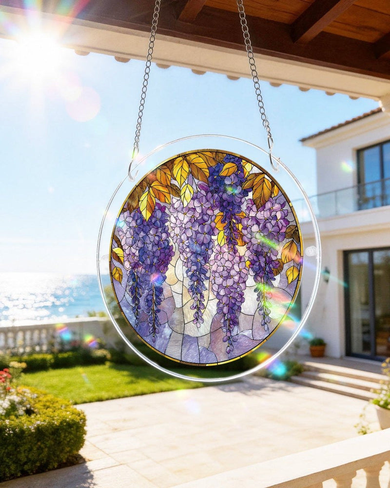 Wisteria in Glasslight Puzzle Suncatcher