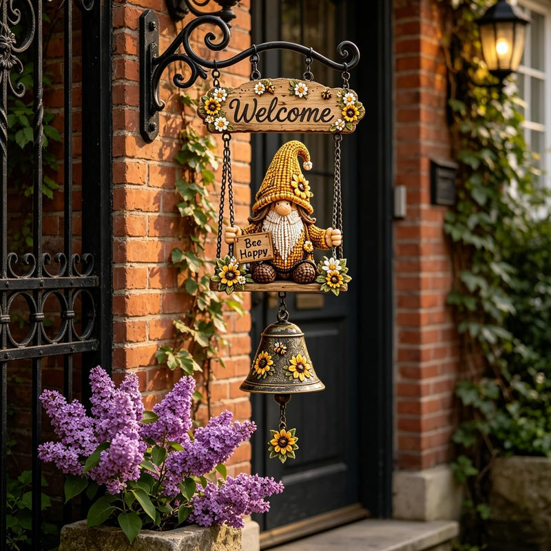Bee-Themed Garden Gnome Bell